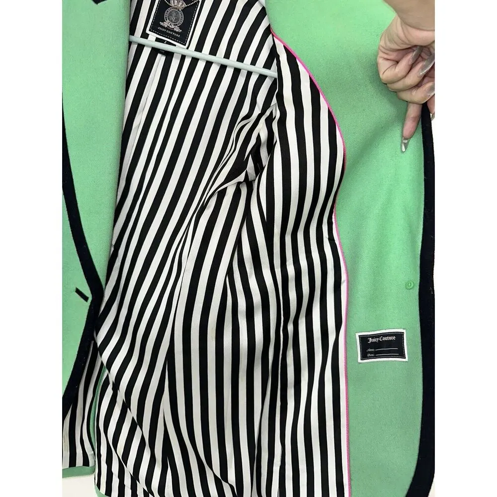 OG Vintage Juicy Couture Green Wool Blazer Coat Sz 2 XS Mint Cond! Y2K Chic Boho - Image 7