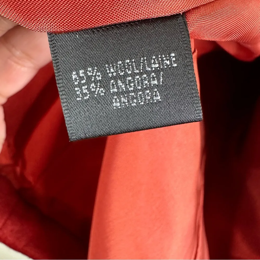 Lafayette 148 Blazer Womens 14 Burnt Orange Wool Angora Business Casual Jacket - Image 8