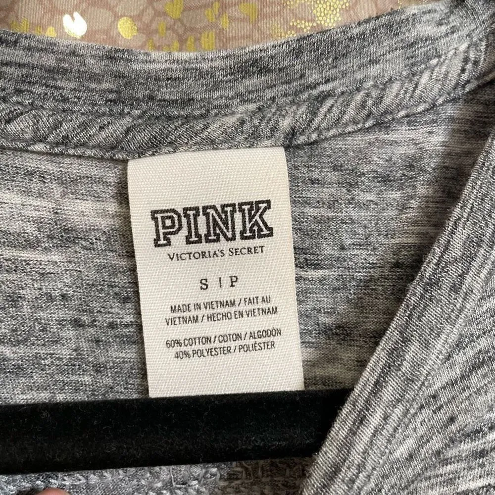 PINK Victorias Secret Gray Sequin Bling Colorful Ombre Tank Top, Small - Image 5