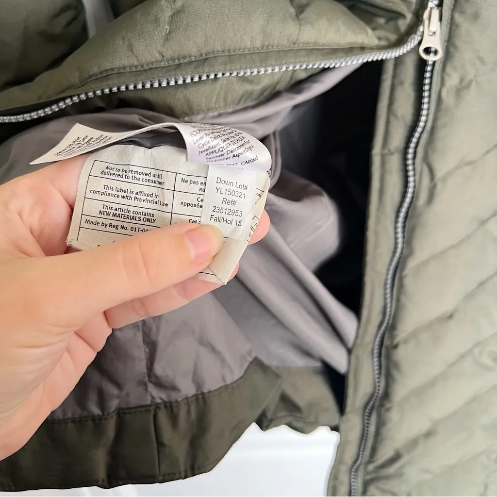 Eddie Bauer • Sun Valley Down Parka green puffer quilted hood faux fur trim 650 - Image 10