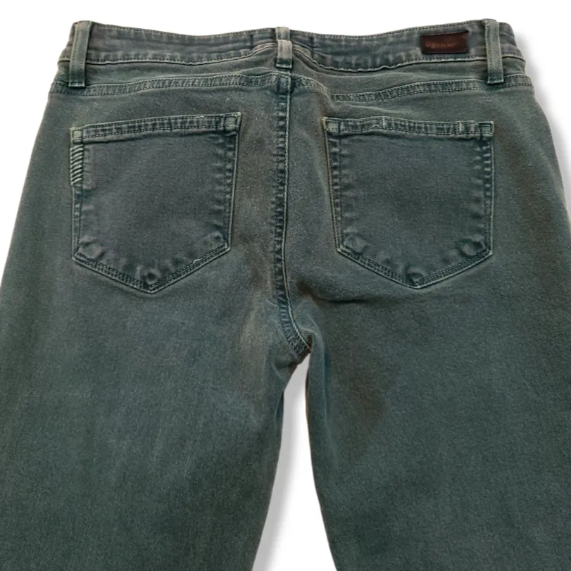 Paige Jeans Size 28 Skyline Ankle Peg Skinny Jeans Stretch Faded Green Fading  - Image 4