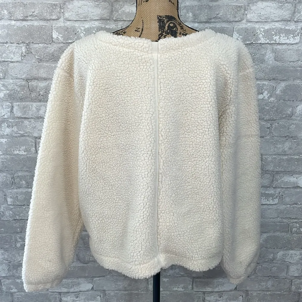 Prologue Cream Boxy Sherpa Pullover - Image 4