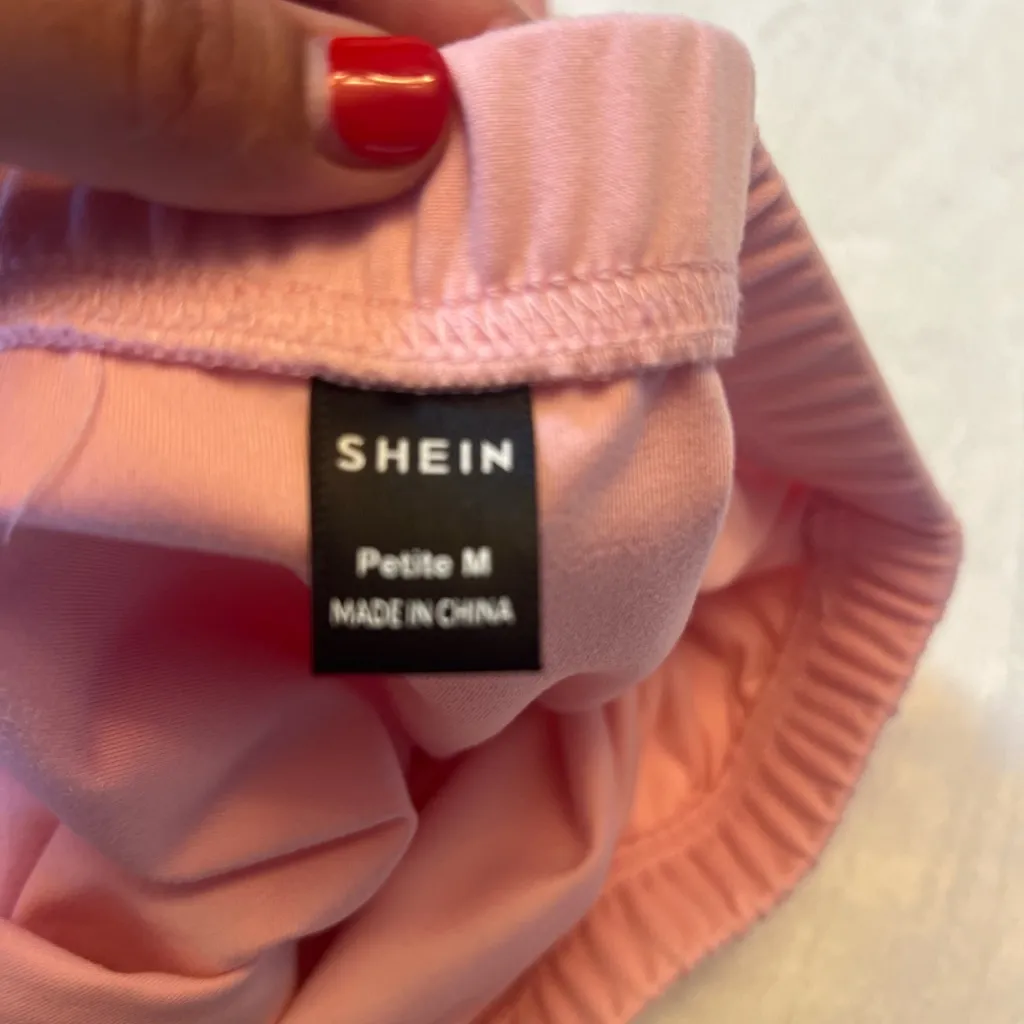 Pink Tie-Front Mini skirt‎ and top set Size Medium - Image 2