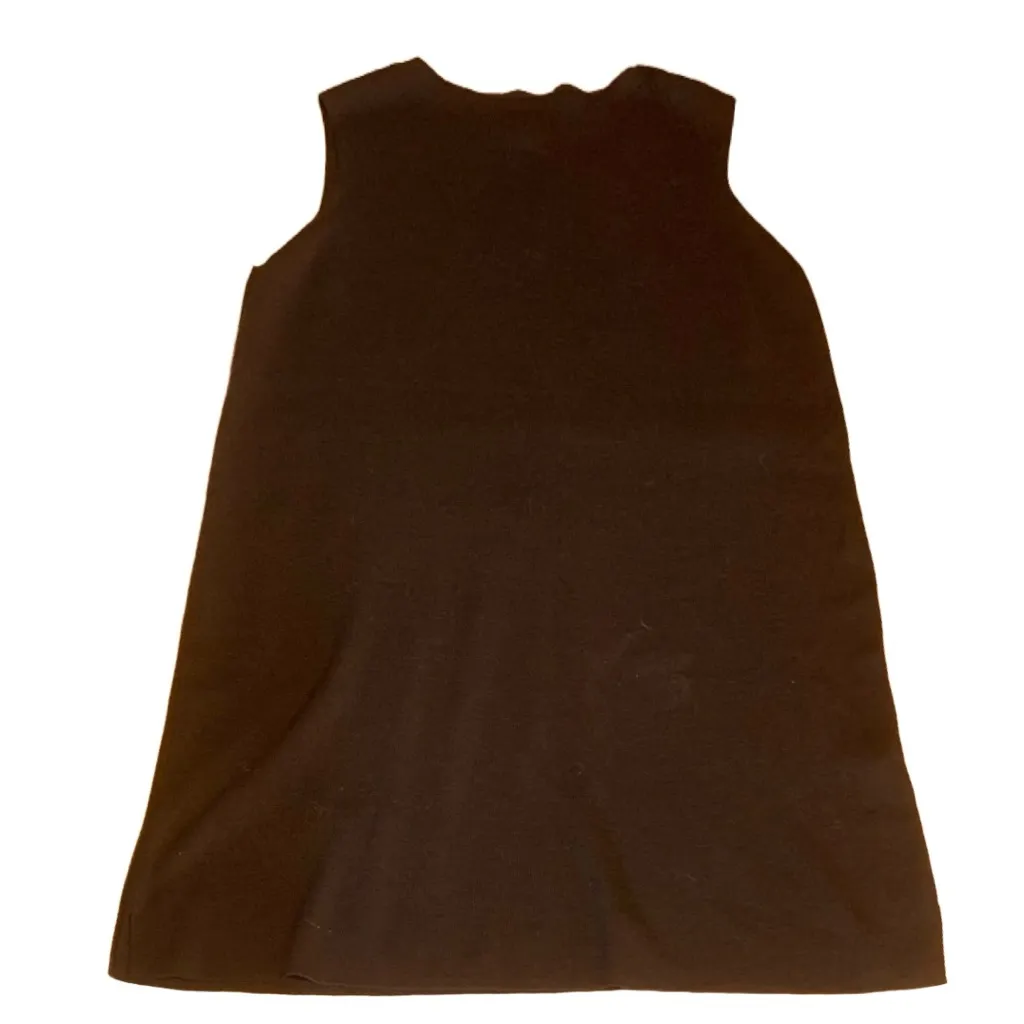 EILEEN FISHER DARK BROWN WOOL SWEATER KNIT SHIFT DRESS (XL) - Image 9