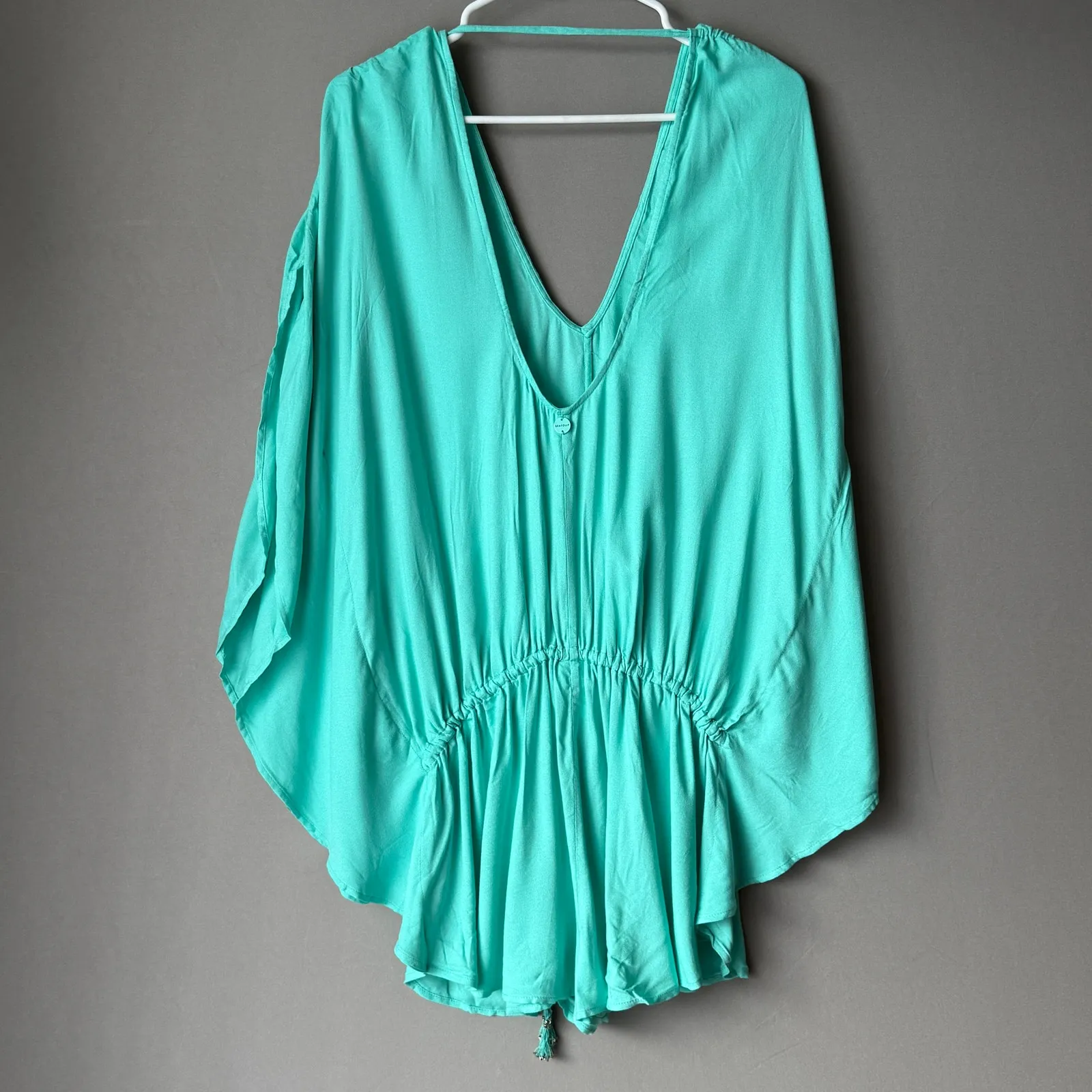 Seafolly sz S green oversized boho‎ romper NWT - Image 4