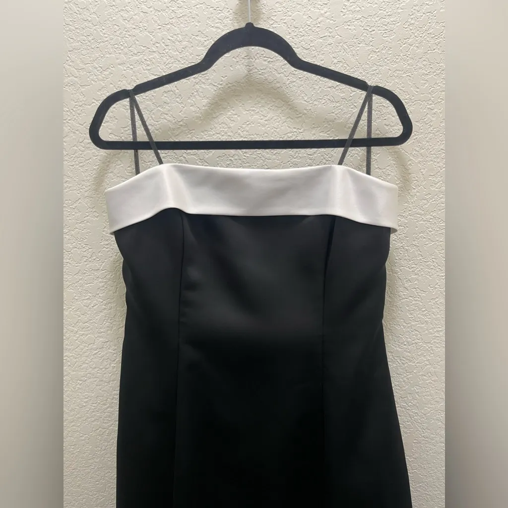 Jump Apparel by Wendy Chaitin Classic Black and White Strapless Gown plus‎ size - Image 3
