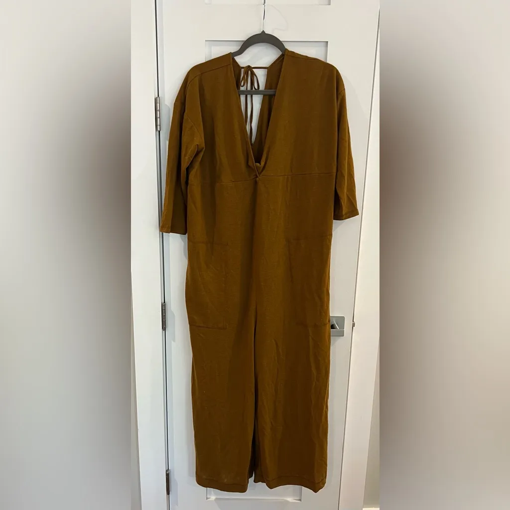Free People Beach Big Sur Jumpsuit NWT Brown Size M - Image 3