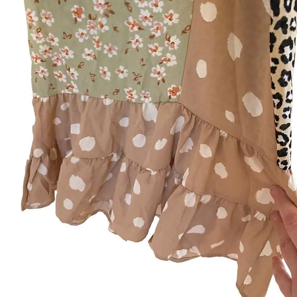 The Zig Zag Stripe size 3XL baggie pants art to wear mix match prints zebra colo Tan - Image 2