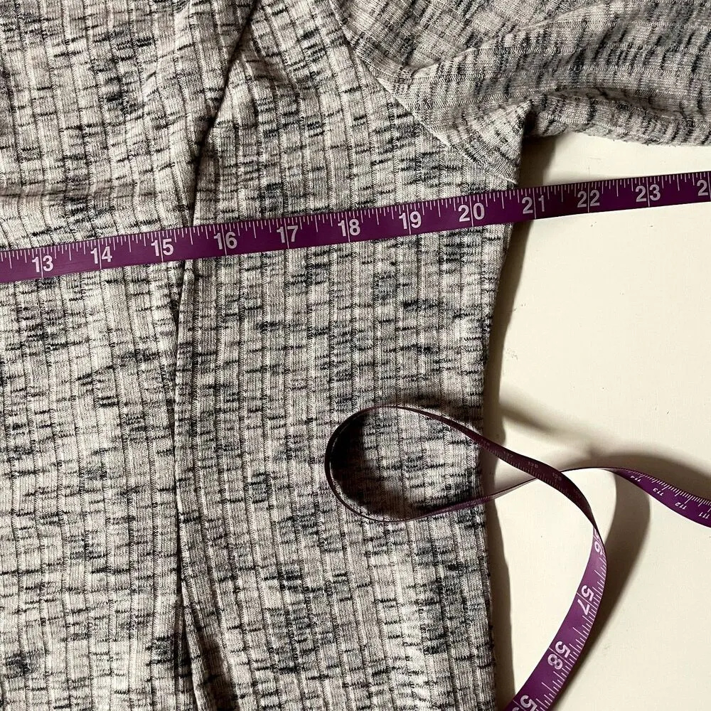 Charlotte Russe Ribbed Light Gray Marled Long Sleeve Dress Size XL GUC - Image 6