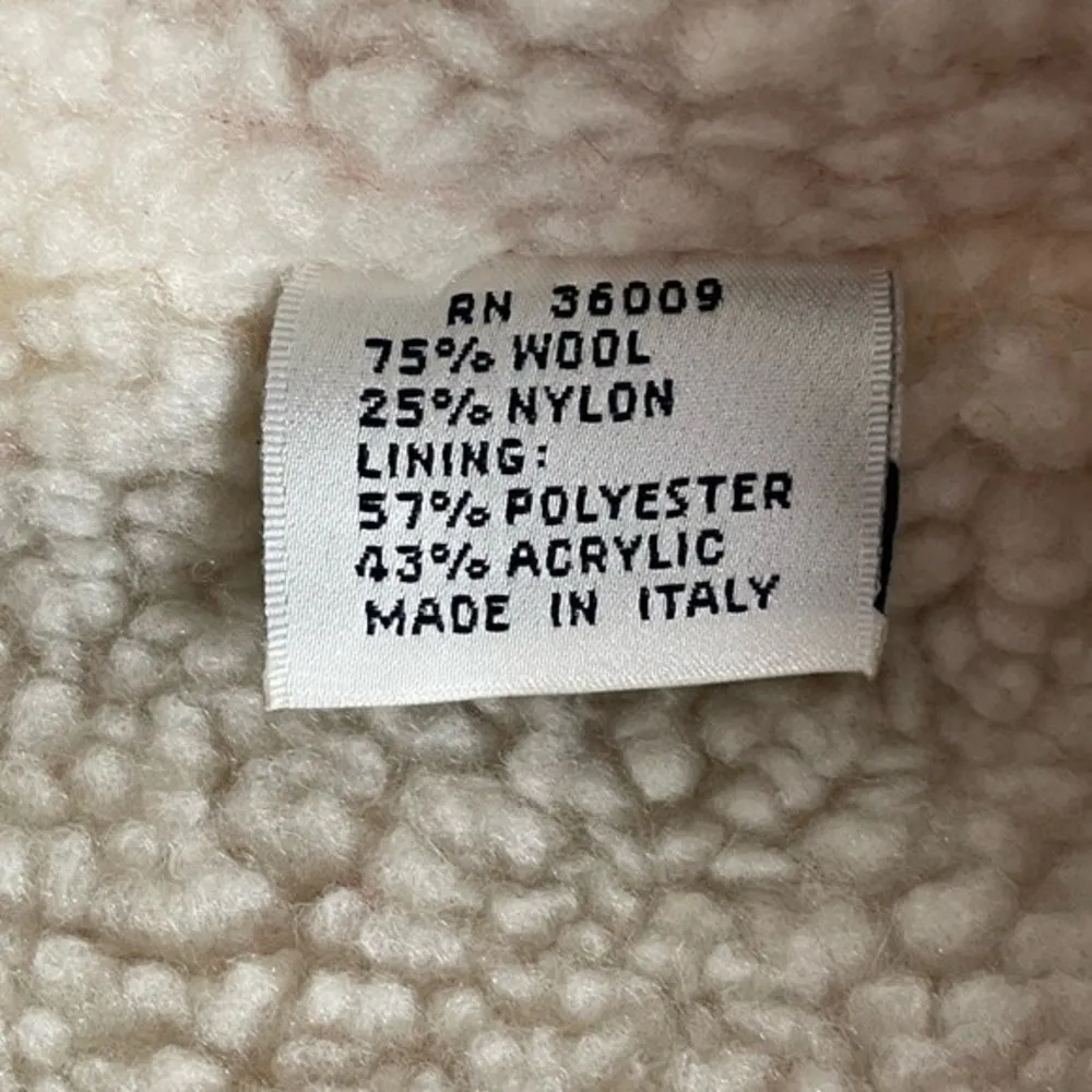 Calvin Klein  Wool Jacket Red Cream Size Medium - Image 13