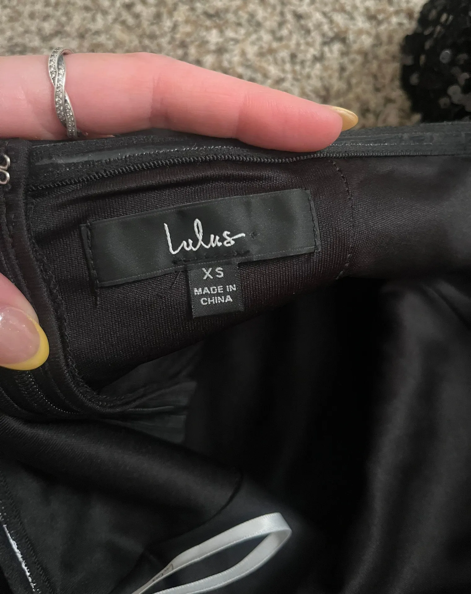 Strapless Black Mini Dress - Image 3