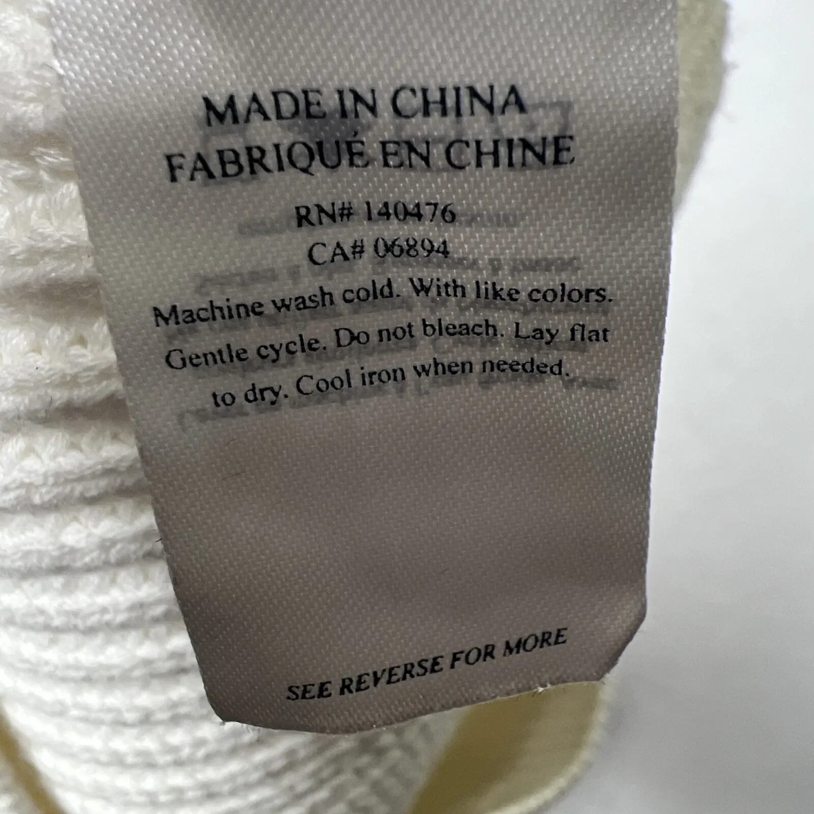 Faherty Pacifica Sweater Organic Cotton White Preppy Pullover Sz XS Heavyweight - Image 9