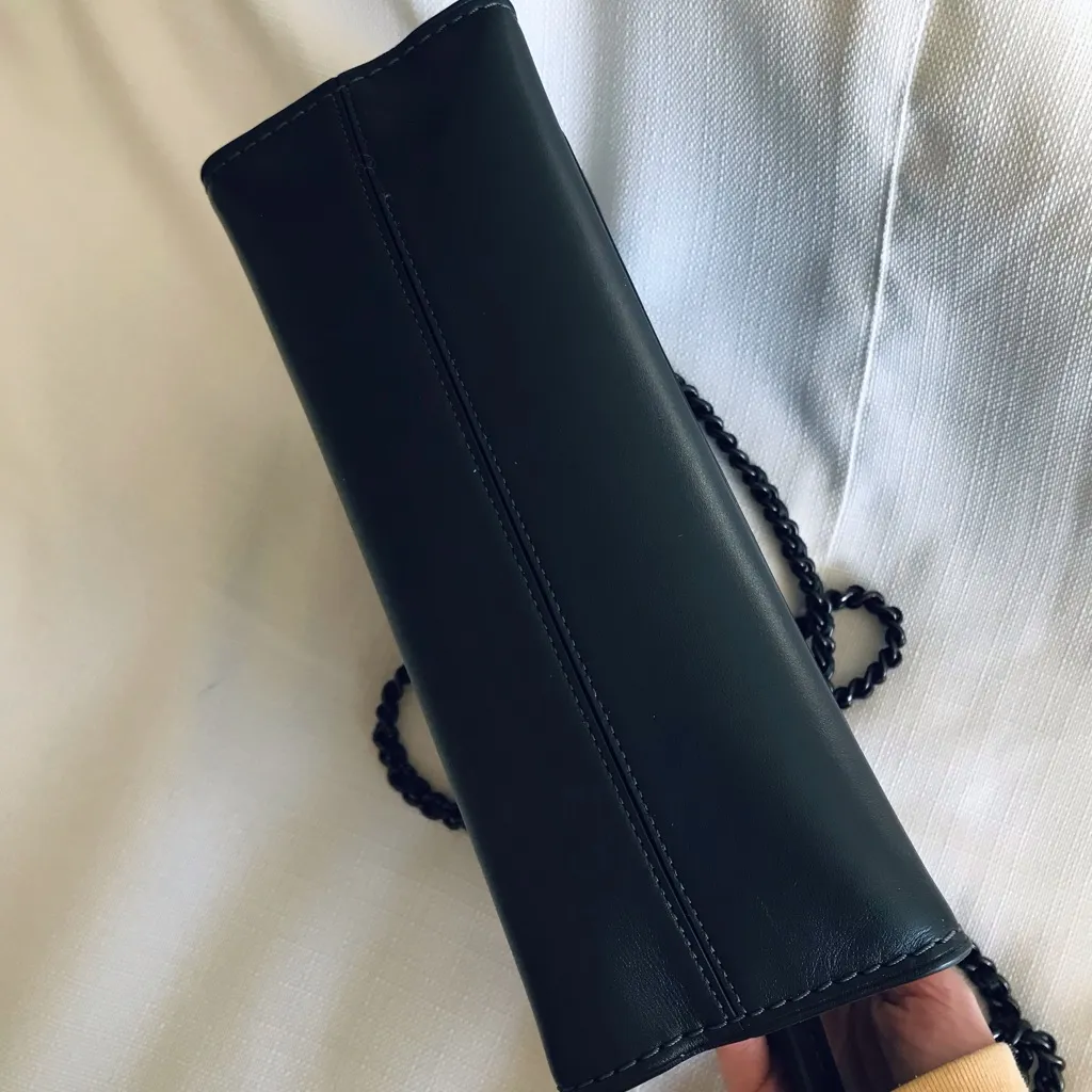 Coach Parker Pull Through Chain Two Way Purse, Pine Green / Pewter - Image 10