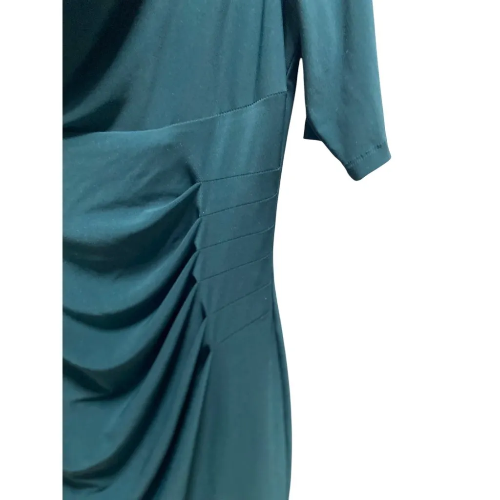 Lauren Ralph Lauren Midi Dress Forest Green Size 14 - Image 8