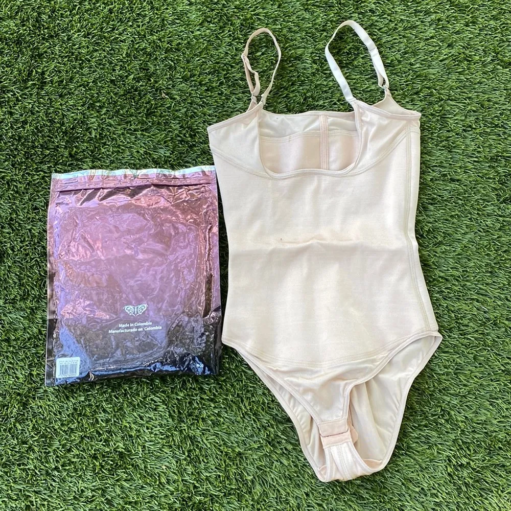 Underbust Bodysuit with Bikini Bottom Tan - Image 3
