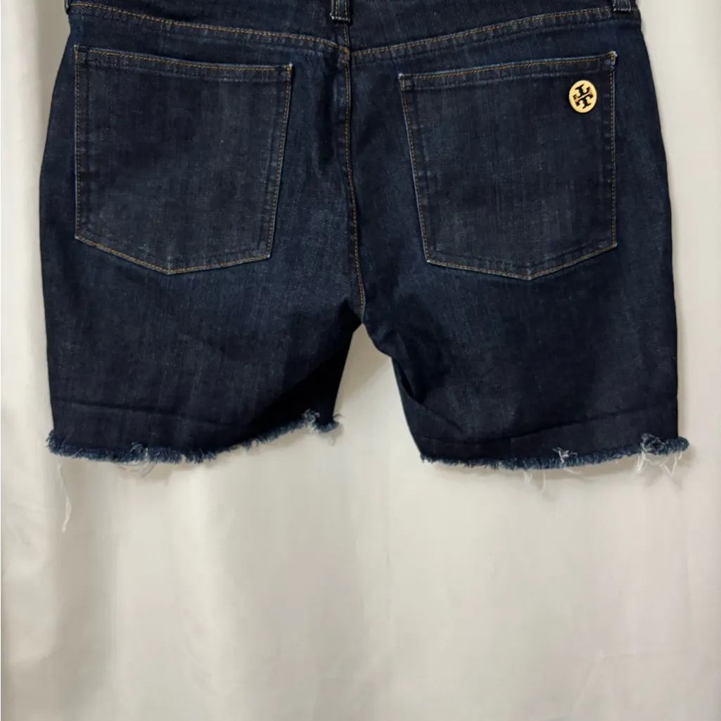 Tory Burch Dark Blue Jean Shorts - Image 2
