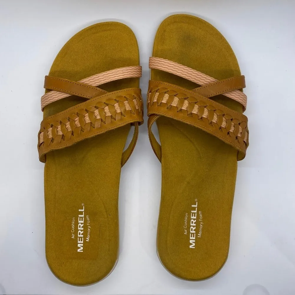 Merrell District Kempsey Air Cushion Memory Foam Sandals leather womens sz 9 - Image 4