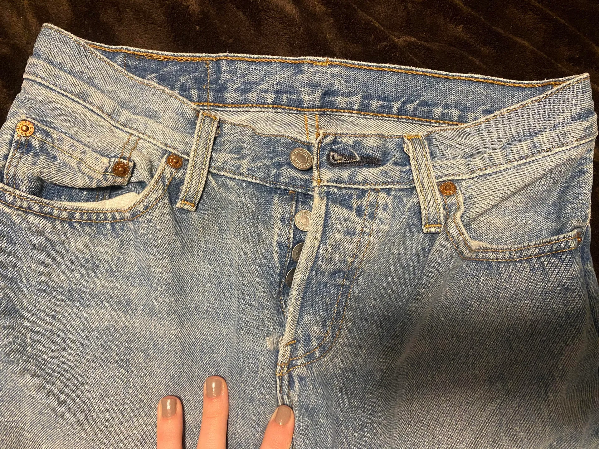Levi’s 501 Distressed “Mom Jean”style - Image 3