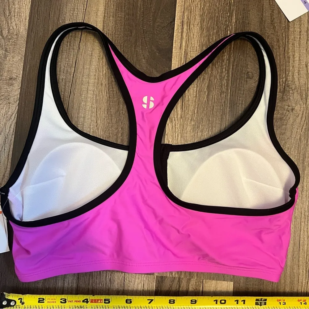 Sports Illustrated Racerback Bra Bikini Swimsuit Top NWT size medium Black - Image 3