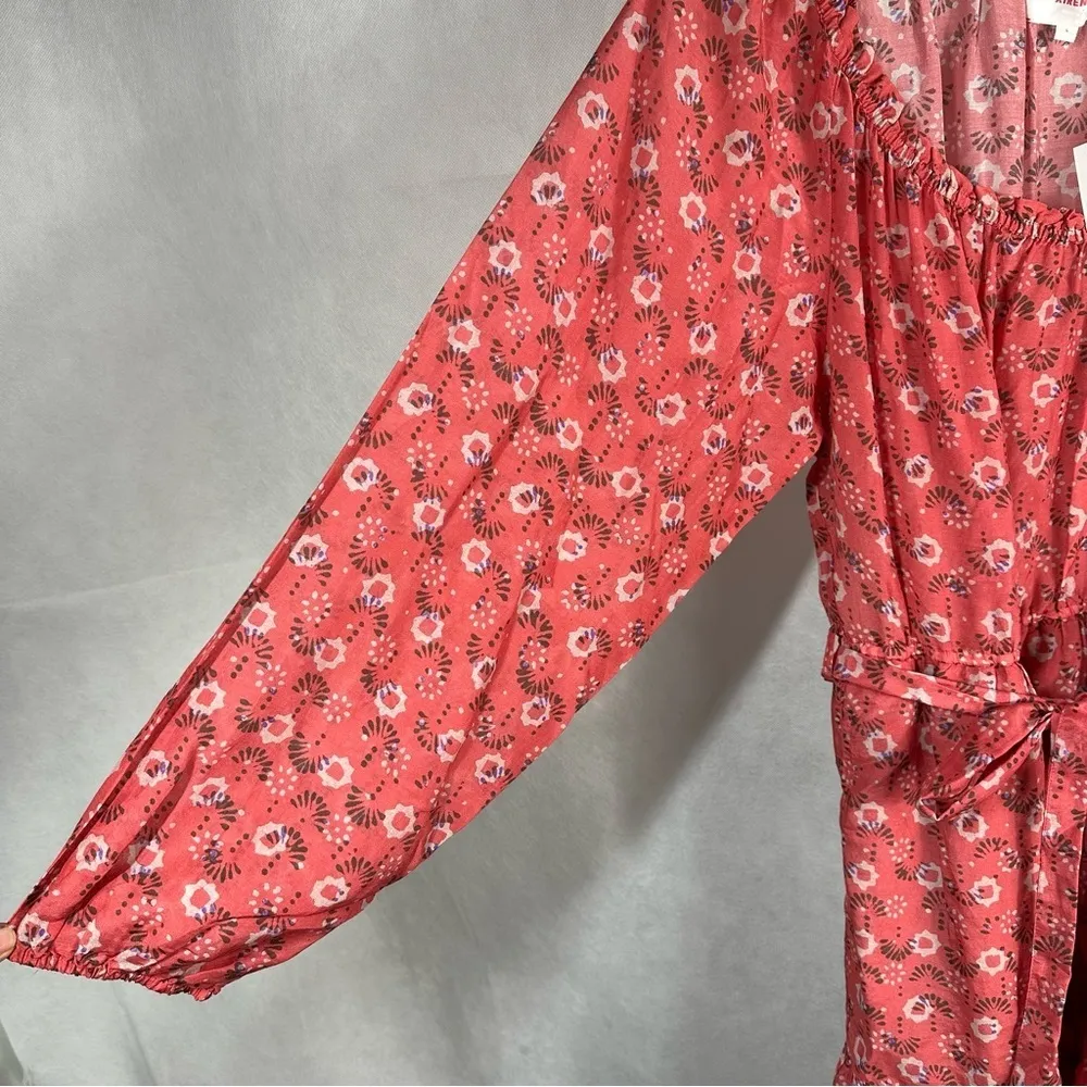 Xirena Jia Floral Print Mini Dress Size Large Coral Blush - Image 11