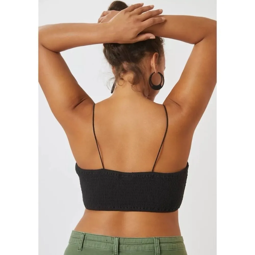 Anthropologie maeve black smocked micro tube top women’s‎ size XL - Image 2