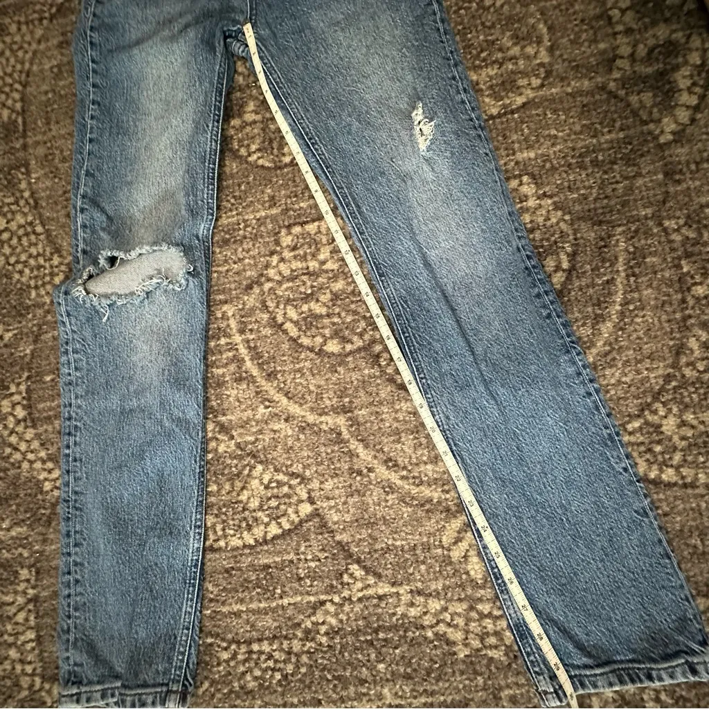 Reformation Denim Women’s 24 Palermo Destroyed High Waisted Straight Leg Jeans - Image 8