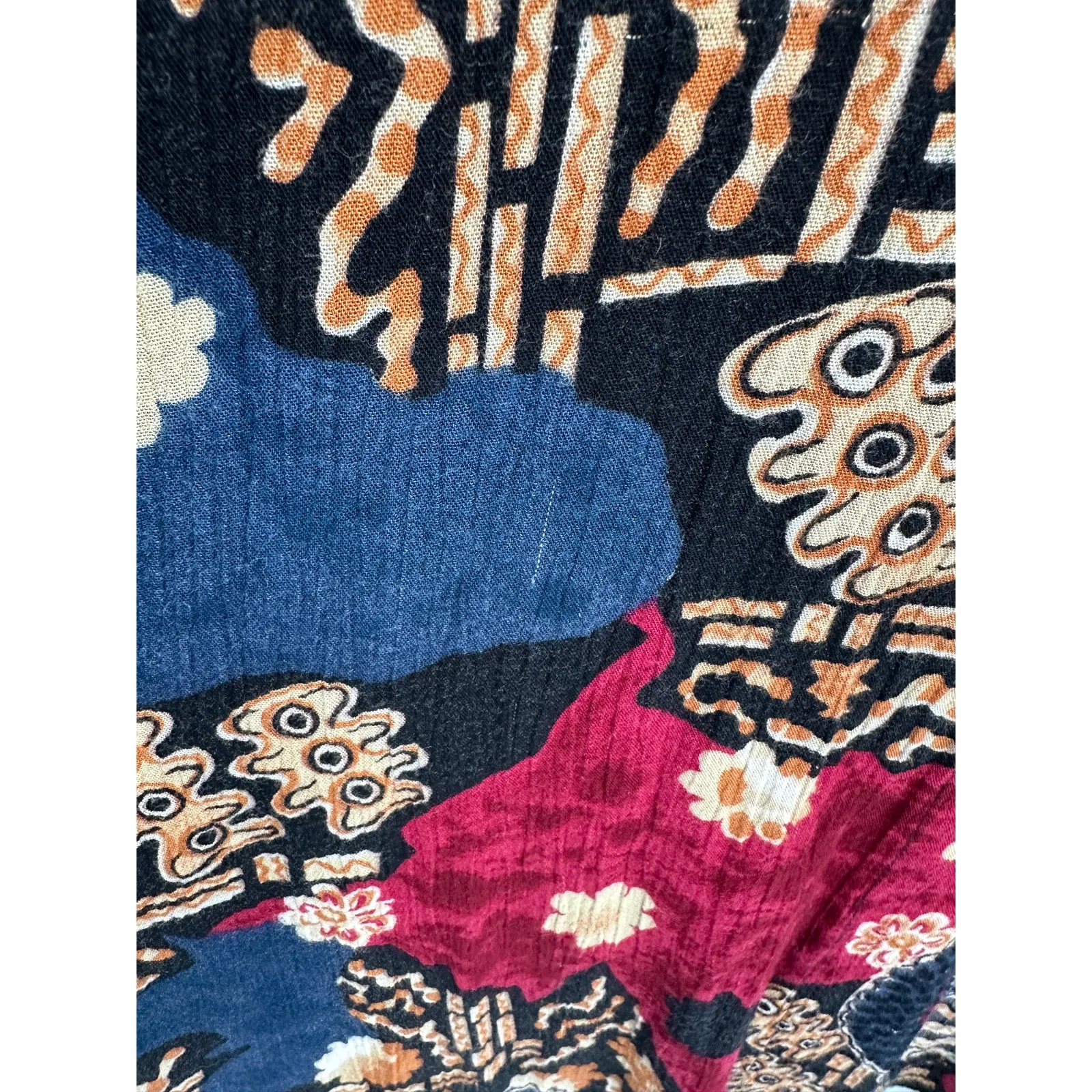 Options Button Cardigan Women 18 Printed Open Front Rayon Artsy Unique Jacket - Image 7