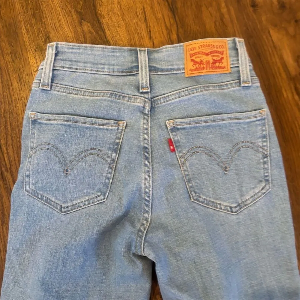 Levi's Women's 721 High Rise Skinny Ankle Jeans Size 24 Blue Denim - Image 7