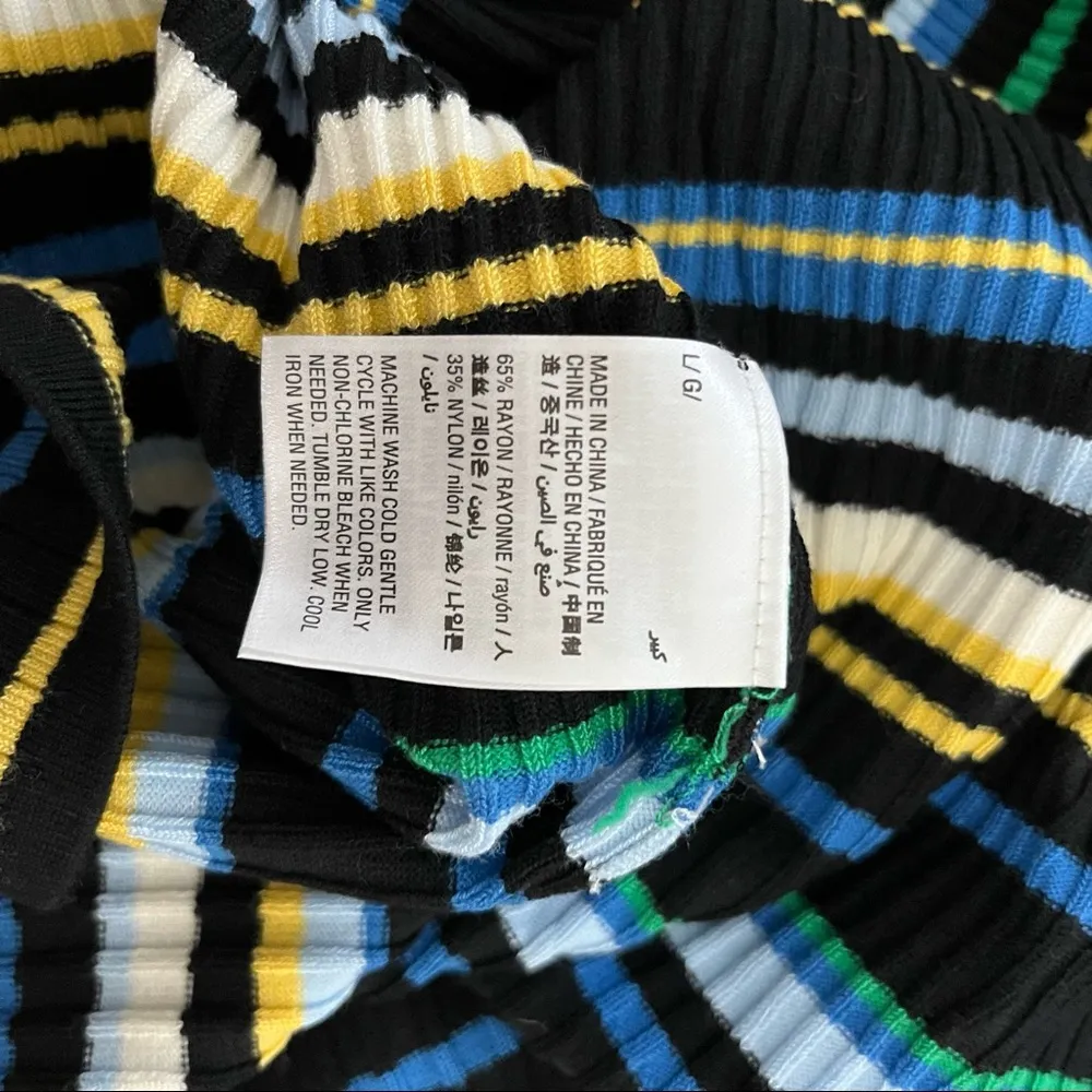 Maison Jules Colorful Striped A-Line Sweater Dress - Image 7