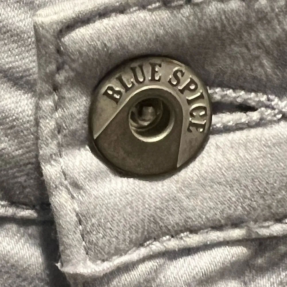 Blue Spice light blue/grey Jeggings juniors size 7 - Image 3