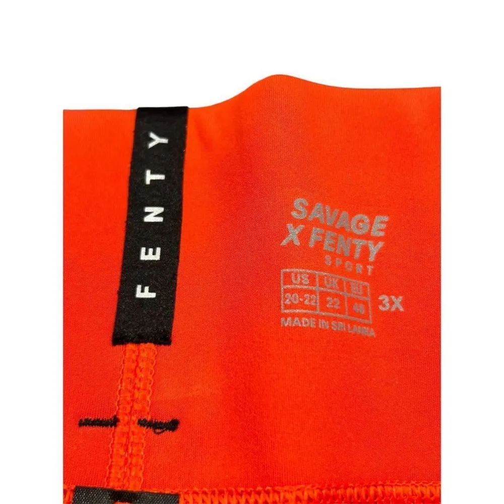 Savage X Fenty Band-It High Waist Shorts Fiesta Red 3X Plus Size Activewear - Image 7