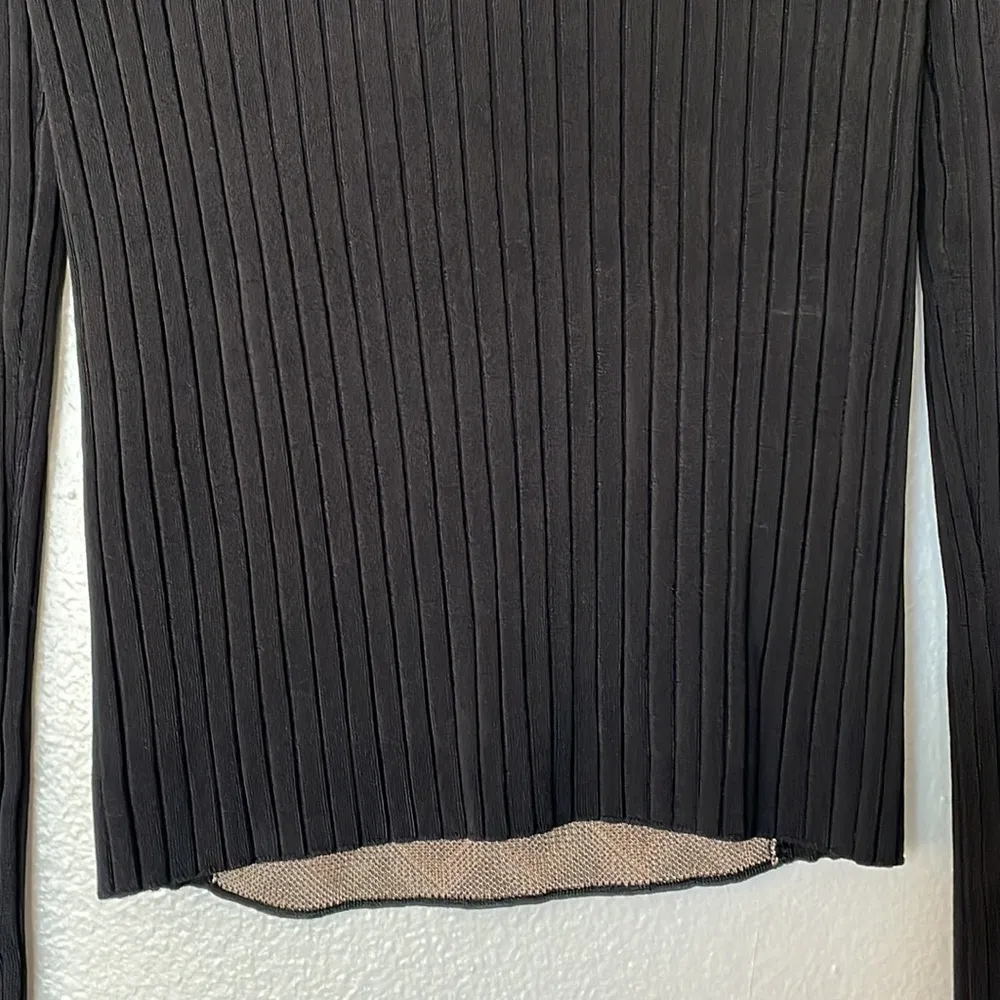 NWOT Rag & Bone Elaine Crew Neck Chevron Ribbed Form Fitting Sweater Size Small - Image 7