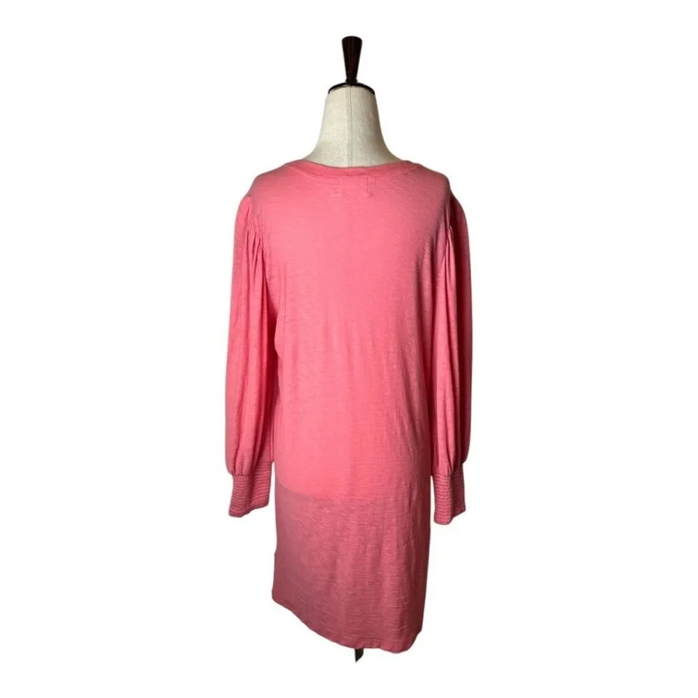 Nation Ltd Dress Women Medium‎ Pink Long Puff Sleeve Loren Mini Preppy Tee - Image 3