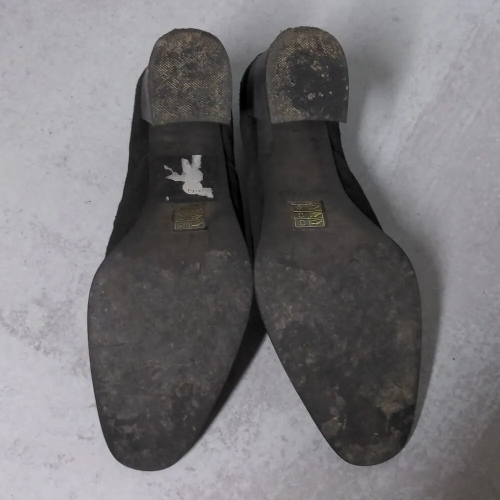 Free People Black Suede Alamo Slip On Western Booties - Size 37 (6.5) - Image 11