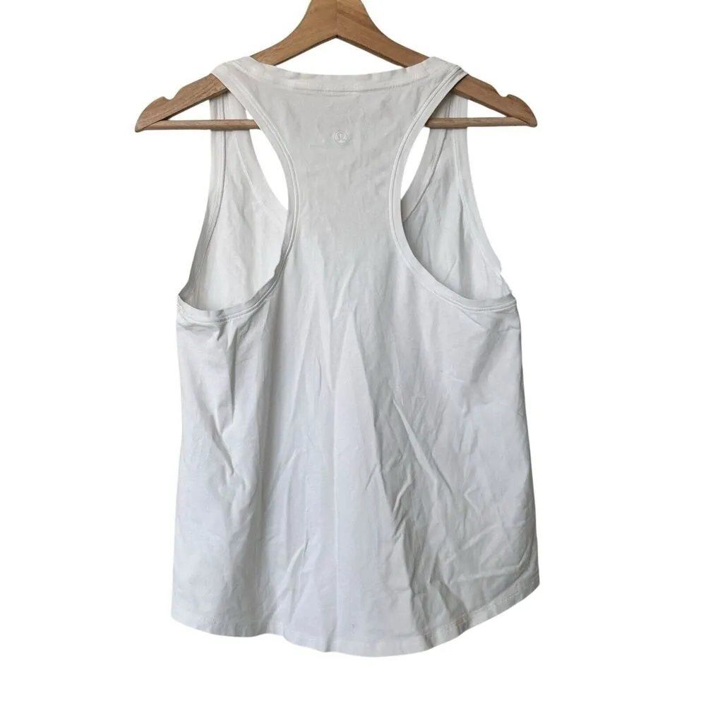 Lululemon White Racerback Sleeveless Tank Top size 6 - Image 3