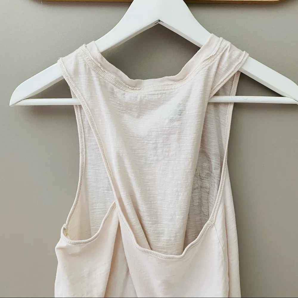 Pilcro by Anthro. Joshua Tree Twist-Back Tank Top Cream Sz Small - Image 10
