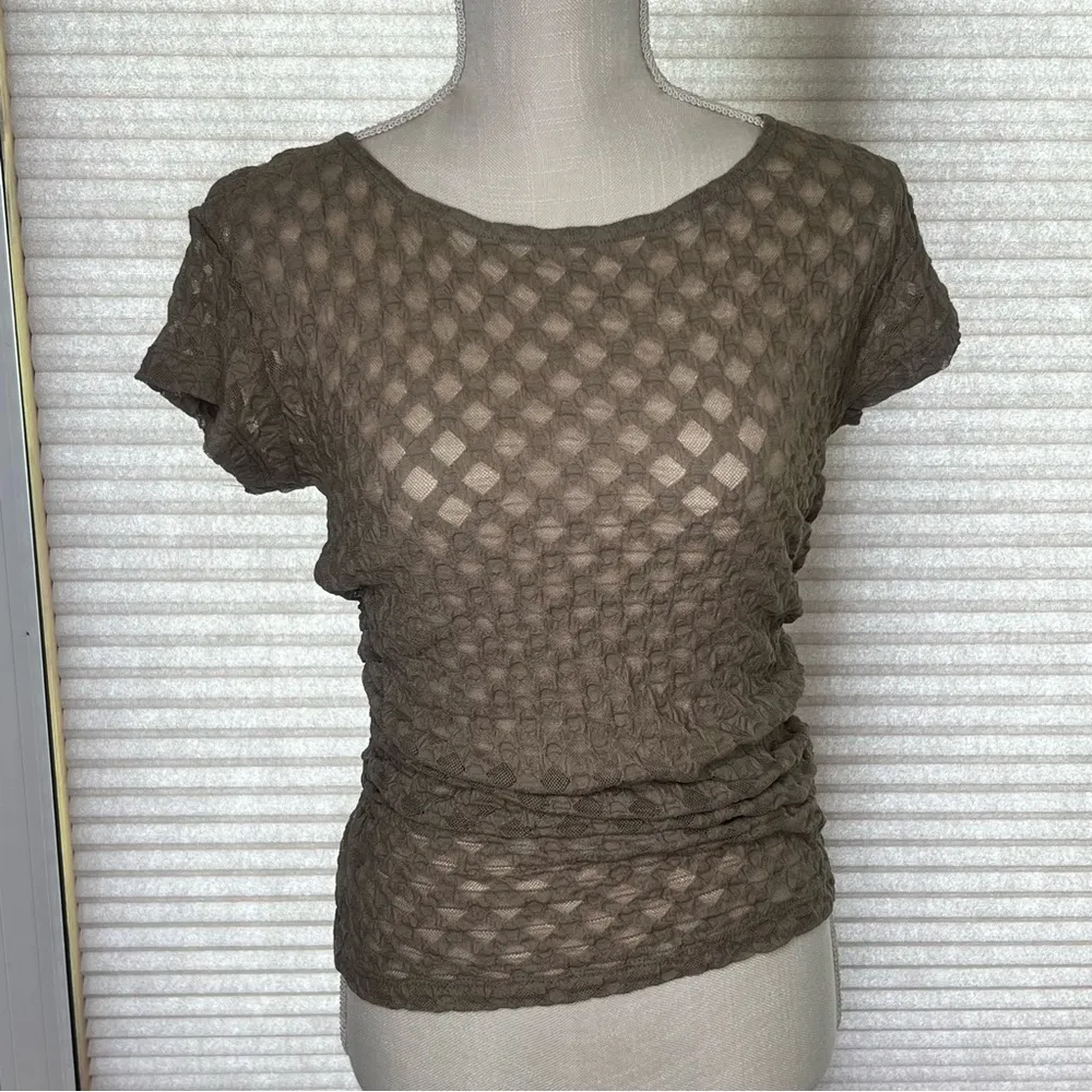 Free People Intimately Lace Baby Tee Keep It Simple Women's Top Size M - Image 2