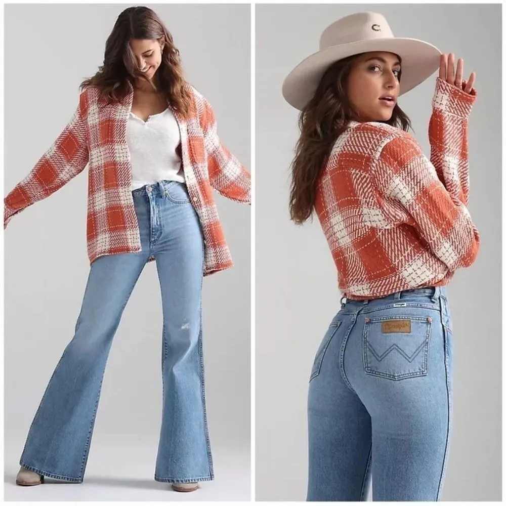 NWT Wrangler Wanderer 622 High Rise Flare Jeans Size 29 × 34 - Image 2