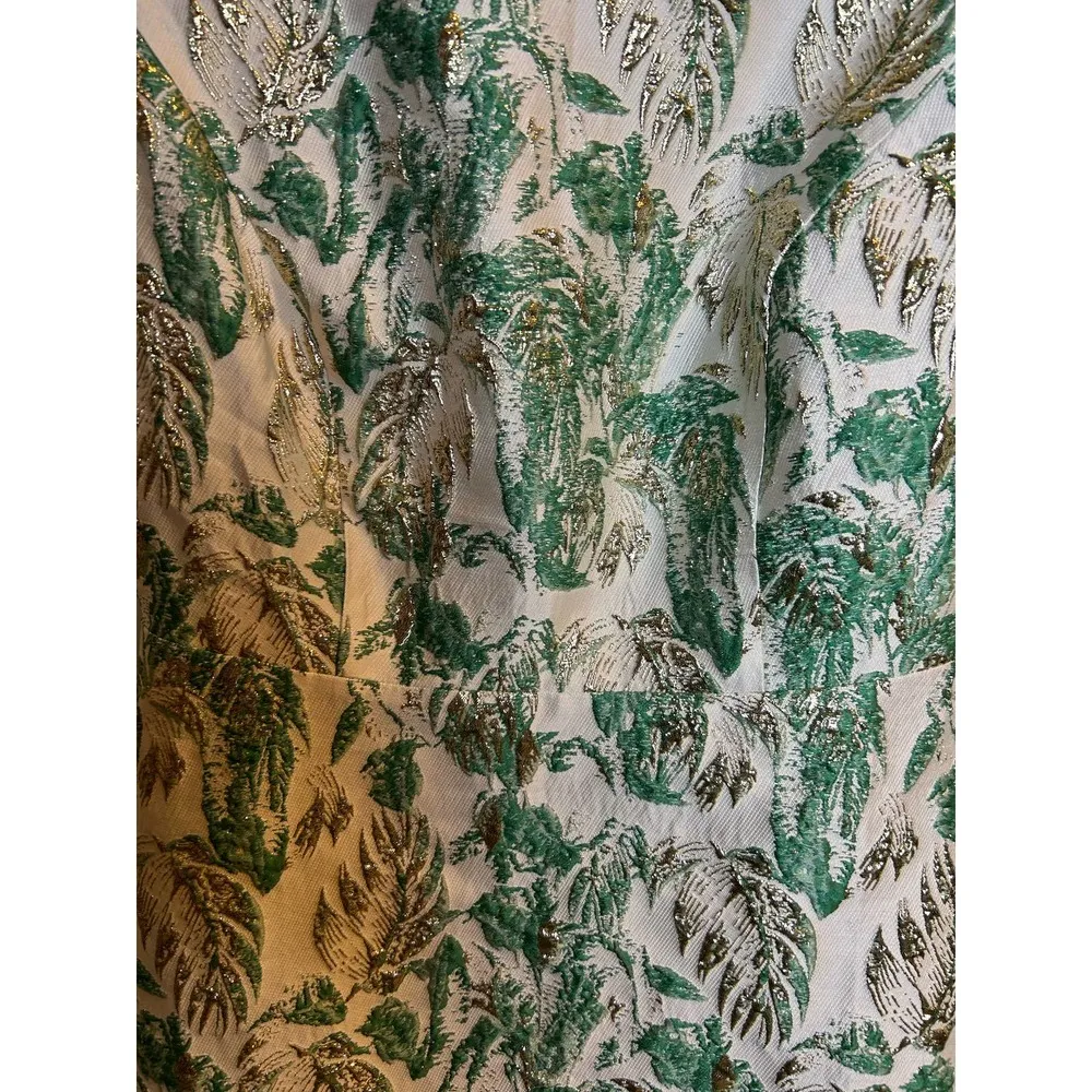 Aura Size Small Dress A Line Ruffle Skirt Metallic Detail Sleeveless Party Dress - Image 3