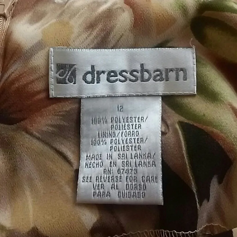 Dressbarn Tropical Flower Palm Print Dress Romper - Image 6