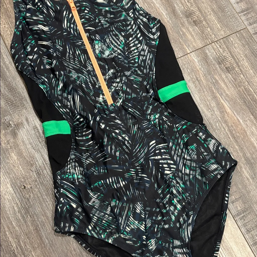 SWEATY BETTY Wave Zip Thru Swimsuit One Piece XS - Image 5