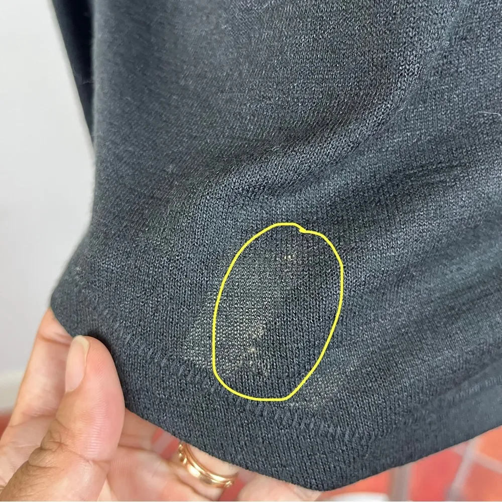 Rag & Bone The Knit Hi-Low Marled T-Shirt in Black - Image 6