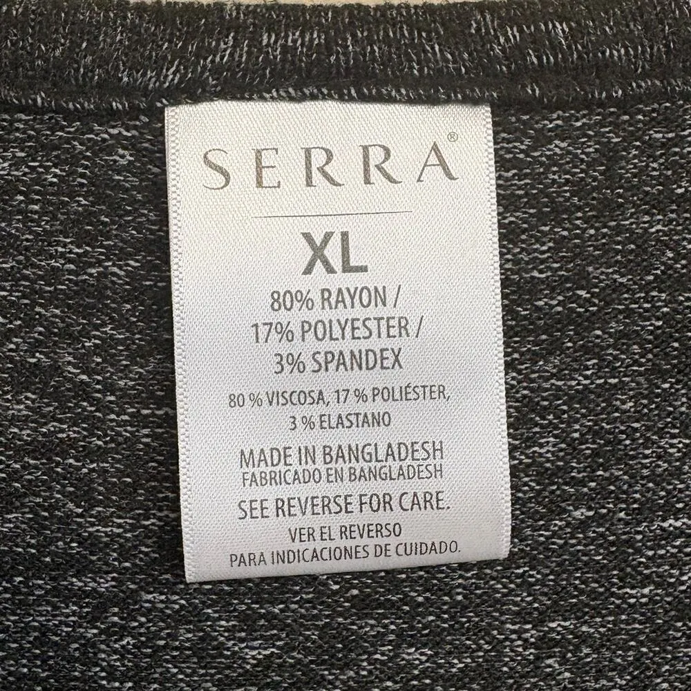 Serra Women's Long Sleeve Cozy Lounge Sleepwear Romper Gray Size XL - Image 4