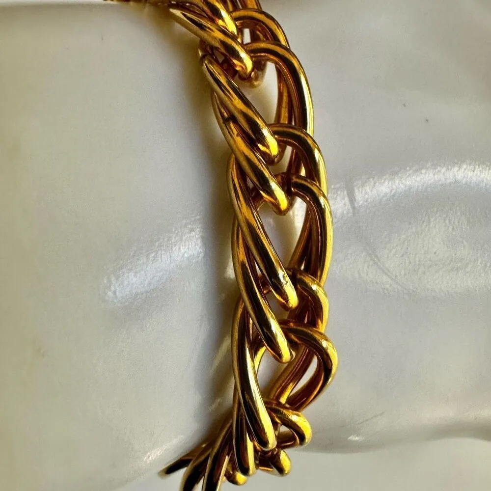 Gold tone chain link bracelet - Image 3