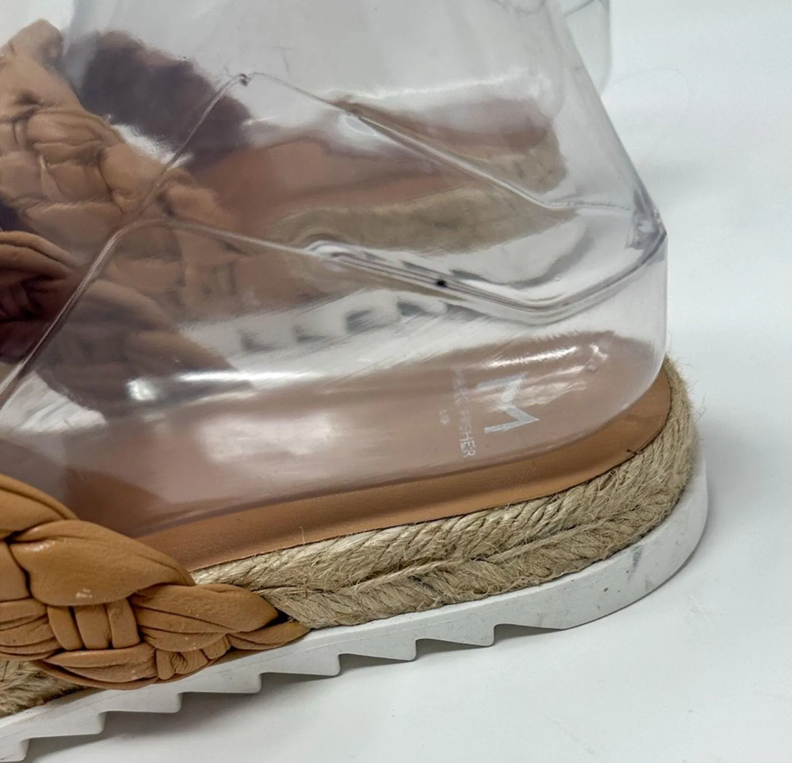 NEW Marc Fisher Women's Jaimee Flat Espadrilles Slip-On Leather Sandals Size 6 - Image 4