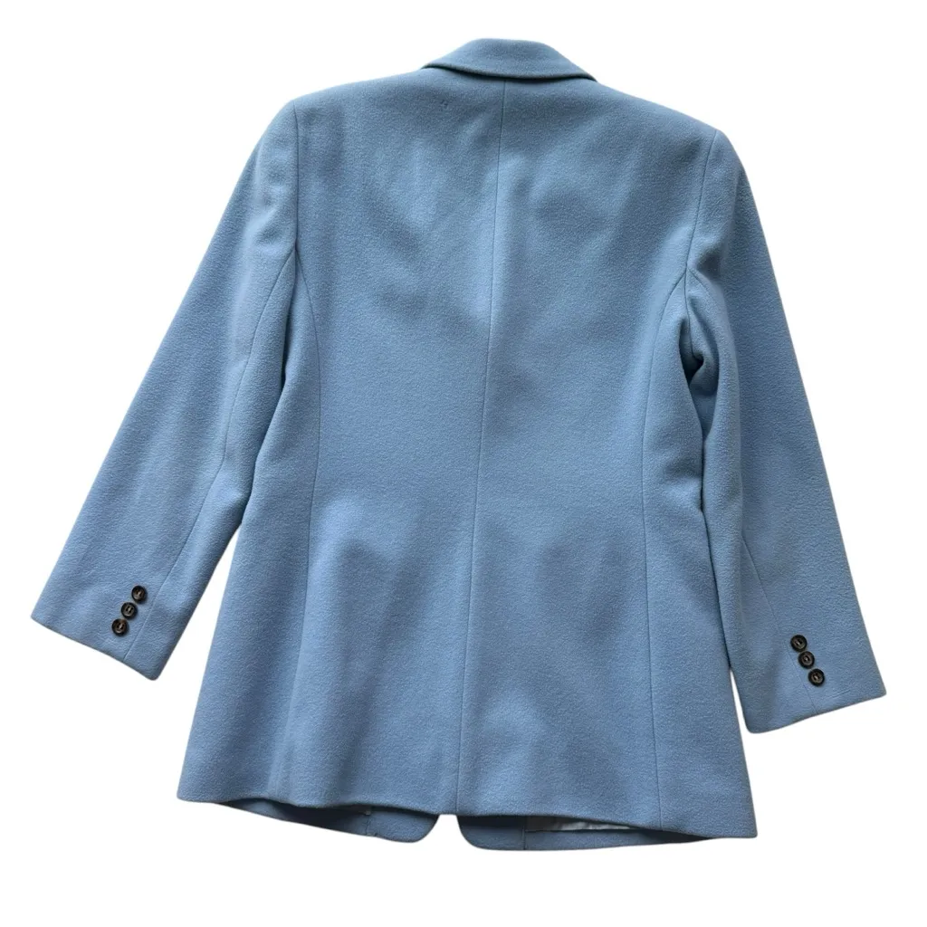 Ann Taylor Wool Cashmere Blazer Jacket Light Blue Periwinkle Size 6 Vintage - Image 9