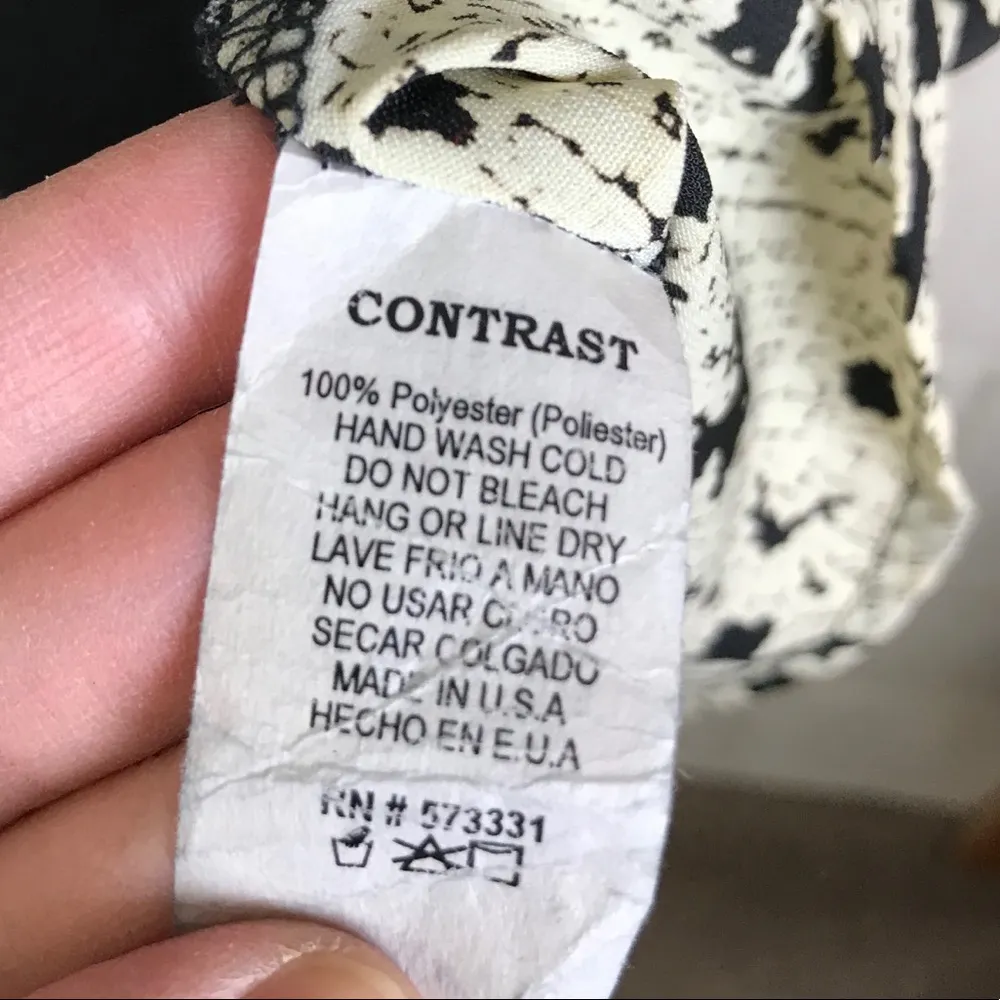 Le Lis Stitch Fix Black & Cream Contrast Blouse - Image 5