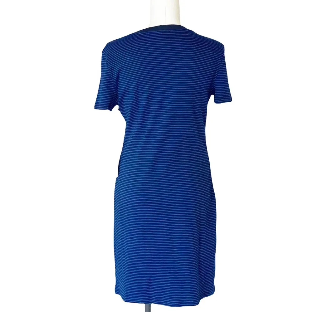 NWT Calvin Klein Striped Patch Logo T Shirt Dress - Image 4