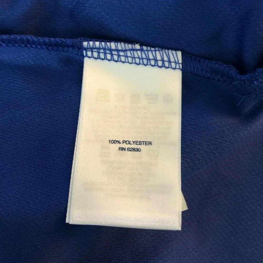 Lands End Womens Polo Shirt Top Short Sleeve Embroidered German Shepard Blue L - Image 5