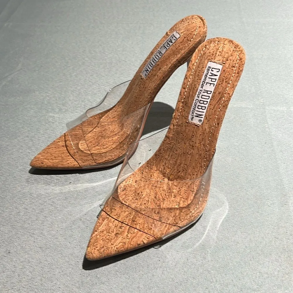 Cape Robbin Cape Robin Clear Nude Heels Size 6 B33 - Image 4